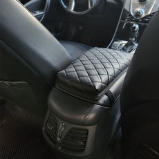 우로보 그랜저HG 호환 전용 콘솔쿠션 차량용 팔걸이쿠션 콘솔박스, 블랙, 1개