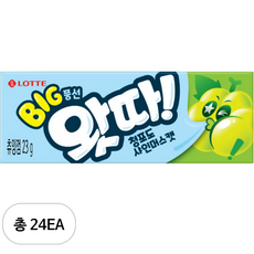 롯데웰푸드 왓따 청포도 샤인머스캣 풍선껌, 23g, 24개