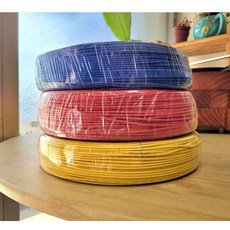 PVC細蕊電線 0.5mm平方 藍 0.75mm平方 紅/黃 台灣現貨, 1個, 0.75mm² 紅,三聯式