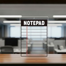 NOTEPAD1 걸이형 아크릴 메모보드 알림 게시판 210x300mm 투명판, 상세페이지 참조