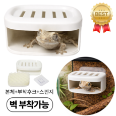 도마뱀 파충류 은신처 크레스티드 레오파드 게코 파충류용품, 1개, 화이트