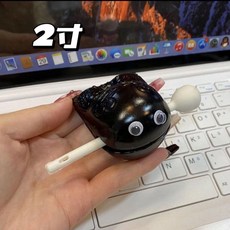 迷你木魚敲打玩具，辦公室解壓神器，靜心佛系打擊樂器，舒壓生日禮物, 1個, 2吋木鱼+棍子+眼睛+平安扣