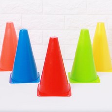칼라콘 23cm 트레이닝 라바콘 콘 체육대회 용품 고깔, 1개