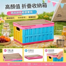 Choque voyage 高顏值 折疊收納箱 時尚拼色 輕便實用, 多巴胺中號 - 約20L, 1套