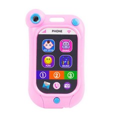 初生寶貝止哭手機 安撫手機 玩具手機 嬰兒玩具 早教益智音樂手機, 1個, 粉色, 粉色