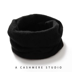 겨울 니트 넥 워머 방한 폴라 목도리 두꺼운 목 보호, 블랙