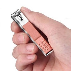 컬러 포인트 손발톱 깍이 스텐레스 손톱깍기 발톱깍기 네일케어 손발톱깍이 손발톱깍기, 오렌지, 1개