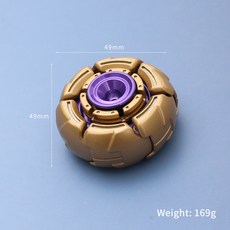 金屬開甲指尖陀螺 減壓潮玩, 金紫色, 1個