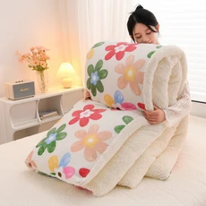 로퍼 이불 보온 이불 싱글 이불 솜털 기숙사 봄가을 이불 이불, 녹색, 겨울 이불 180x220cm-3kg
