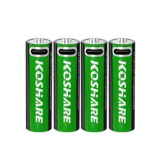 PHOMAX AA 1800mWh 충전식 리튬 배터리 고용량 텔레비전 리모컨 완구용 1.5V 충전배터리, 2개, 2개입
