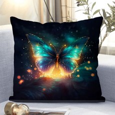 아름다운 꽃패턴 소파쿠션 양면 소파 쿠션 솜 포함 세탁가능 고탄력 트렌디 꽃스타일 수집가 추천 특별한 디자인 트렌디한 스타일, XKHD-19, 40 x 40CM (솜포함 양면쿠션)