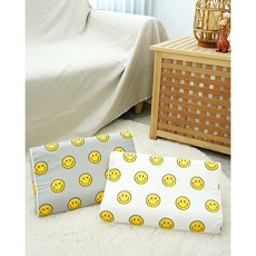 유아 어린이 숙면 꿀잠 메모리폼 베개, 10. 스마일 - 연한 회색