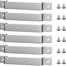 줄자 클립 홀더 벤치 벨트 범용 공구 나사 포함 스테인리스 스틸 공구 걸이 보관 도크 장착용 전동 및 클립(6개 은색)