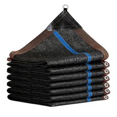 Mowpun 강화된 그로밋이 있는 블랙 6.1 x 6.1m(20 x 20피트) 쉐이드 천 업그레이드된 90% 햇빛 가리개 패브릭 천 정원 온실 파티오 퍼걸러 현관, 블랙-6.5x10FT 90%
