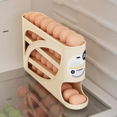 냉장고용 4단 달걀 디스펜서 그래비티 자동 롤링 디자인 30개의 달걀을 보관할 수 있는 공간 절약형 간편한 냉장고 정리함 랙