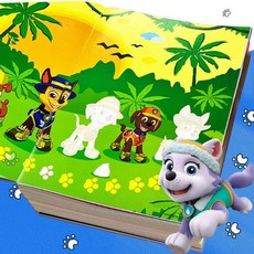 汪汪隊貼紙書卡通2到6歲兒童專注力訓練貼畫 幼兒園益智玩具, 汪汪隊專注力遊戲貼隨機一本20頁