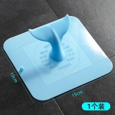 優選 下水道防臭蓋洗手間地漏防臭器廚房防臭塞衛生間防返味防臭蟲神器 副廠商品, 藍色魚尾地漏墊, 藍色