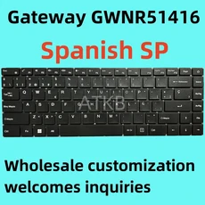 게이트웨이 GWNR51416 영어 미국 스페인어 프레임 없음 노트북 백라이트 키보드, 01 SP
