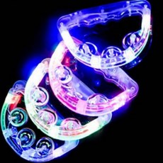 노래방 파티 분위기 LED 탬버린 15cm 랜덤x4개, 1개