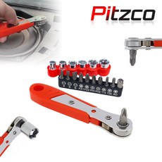 피츠코 미니라쳇세트 미니소켓 렌치 비트세트 드라이버핸들 비트홀더 PTC-RBS17R, 1개