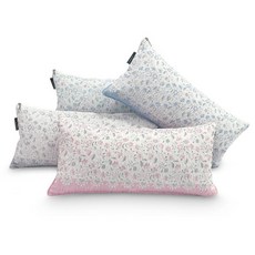 베고자니 1+1 시어서커 돛단배 편백메밀 베개_20x50, 플라워 스트라이프 회색+회색, 1개