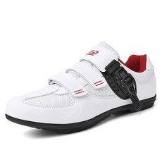 스포츠 사이클링화커플 자전거 클릿슈즈, 260, FLAT(평페달)화이트레드