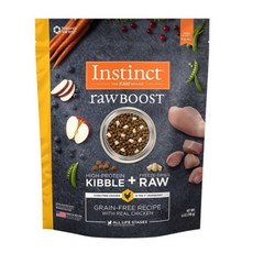 Instinct RAW BOOST 高蛋白質無穀物雞肉配方，全齡貓狗糧, 14 盎司 (396克), 1個, 雞肉