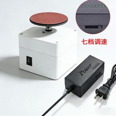 小型電動磨刀機 4寸粘圓盤砂紙 七檔調速, 1個, 主機+電源+10磨片