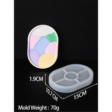 석고상 홈데코 석고 타원형 코스터 크리스탈 실리콘 몰드 재떨이 시멘트 트레이 DIY 다각형 에폭시 송진 주조 테이블 공예 장식