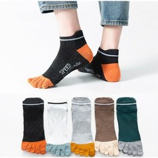 그레이스 남자 무좀양말 발땀 스포츠 발가락양말 남성 단목 짧은목 발가락양말 5컬레묶음