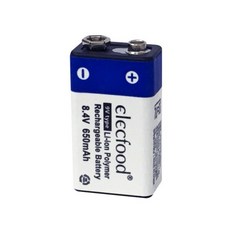 일렉푸드리튬이온 9V충전건전지, 1개