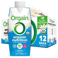 Orgain 뉴트리션 플랜드 프로틴 쉐이크 12개입 1세트, Orgain 뉴트리션 플랜드 프로틴 쉐이크 12개입 1, 1g