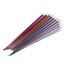 튀니지 아프간 크로셰 후크 다양한 색상 알루미늄 뜨게 바늘 2-8mm 11 사이즈, 01 11pcs, 1개