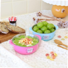 안전핸들 스텐 보울 에스더버니 그릇 M 59000EA 1EA, 핑크