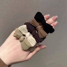 韓版高彈力加粗蝴蝶結髮圈 多色百搭馬尾髮飾