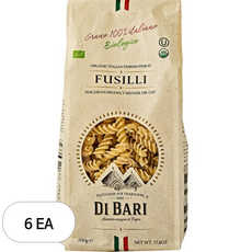 디바리 유기농 푸실리, 500g, 6개