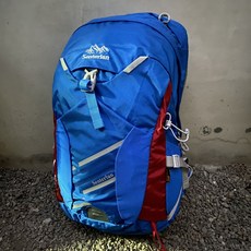 Senterlan鑫特萊 登山背包 35L 透氣減壓防雨罩水袋運動旅遊後背包, 水藍, 水藍