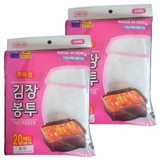 우진크린라이프 김장봉투 10포기용 중 55cm x 80 cm, 중형(약10포기), 20개입, 2개