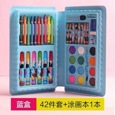 68件套兒童繪畫工具組 附贈塗畫本, 1個, 42件套藍盒 送塗畫本1本,本店熱賣 優先