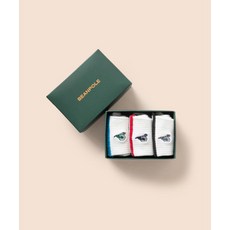 빈폴 BEANPOLE KIDS 베이직 골지 양말 3족 SET 화이트 BI61KTU031 349480