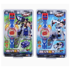 카봇 큐브 시계 RC카 스톰X 경찰차 충전 미니 무선카 남아 선물 완구, 1개