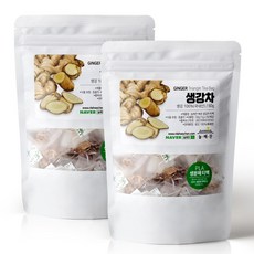 늘해찬 국산 볶은 생강차 티백 전통차 허브차 삼각티백 대용량, 1g, 50개입, 2개