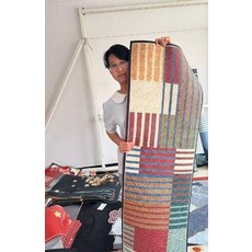 실리카 젤 흡수 방오 주방 바닥 매트 30x30cm, 1개, 빈티지 컬러풀 체크