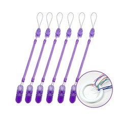 엠엔피 간호사 스프링 집게줄 분실방지 6개 한세트, 퍼플6개