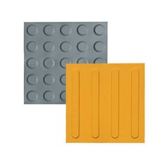 점자블럭 30cm PVC 미끄럼방지 고무매트 점자블럭, 40x40 그레이 도트, 1개