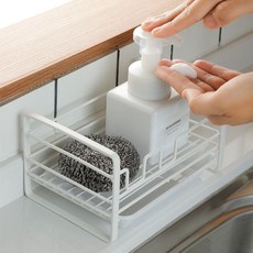 화이트 주방 미니 선반 거치대 수세미 벽걸이 82766pc 1(ea)