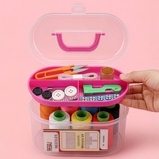 DFMEI 針線盒家用便攜多功能實用縫補針線套裝收納縫紉包縫紉工具針線包, 1件, 大號針線盒:如圖