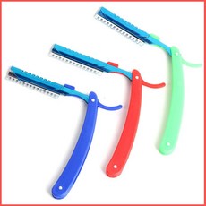 不銹鋼 低敏 修眉刀片 專業修眉刀片一盒10片 美容院刮眉刀片紋繡師修眉紋繡修眉刀 刀架, 1個, 刀架(隨機出貨不挑色)