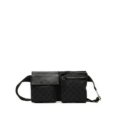 구찌 중고 2000-2015 GG 캔버스 더블 포켓 벨트 백