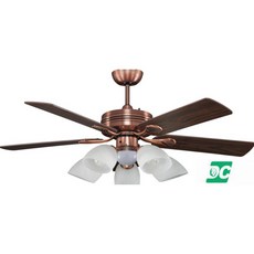 穩帝士 DC吊扇燈 附遙控器, 52吋紅古含燈具